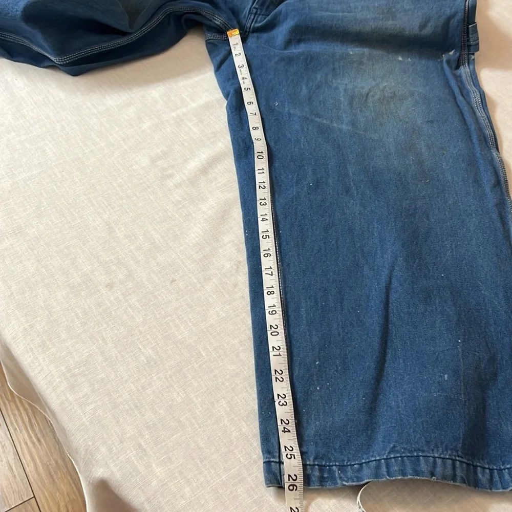 🌞 Liberty vintage blue distressed carpenter overalls utility pick apair men 49”w